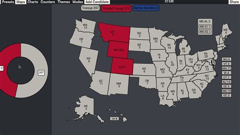 States sized by number of electoral votes Geographic View. . Custom election simulator